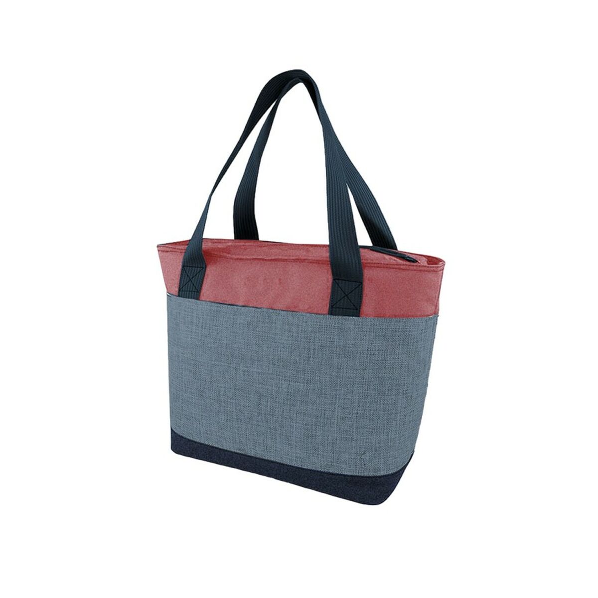 Sac Cabas - Bleu Canard & Gris Élégant