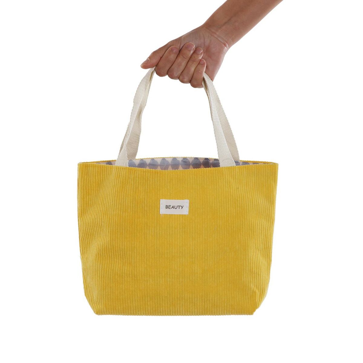 Sac à Main Versa Corduroy Rose - Velours Côtelé Élégant