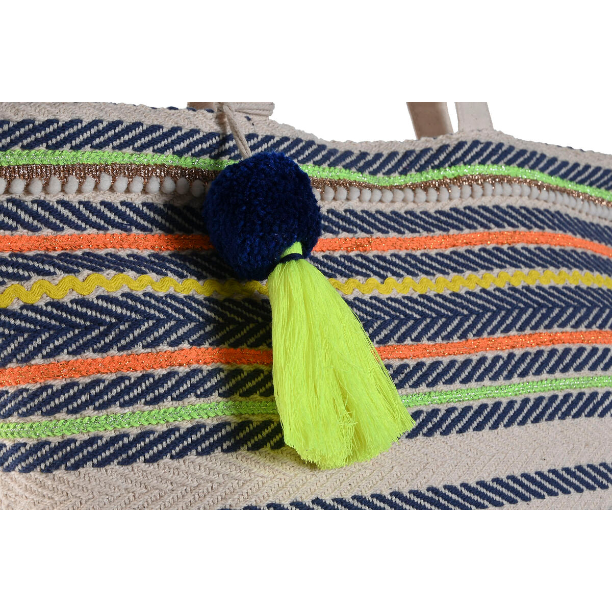 Sac Cabas de Plage Rayures Ethniques