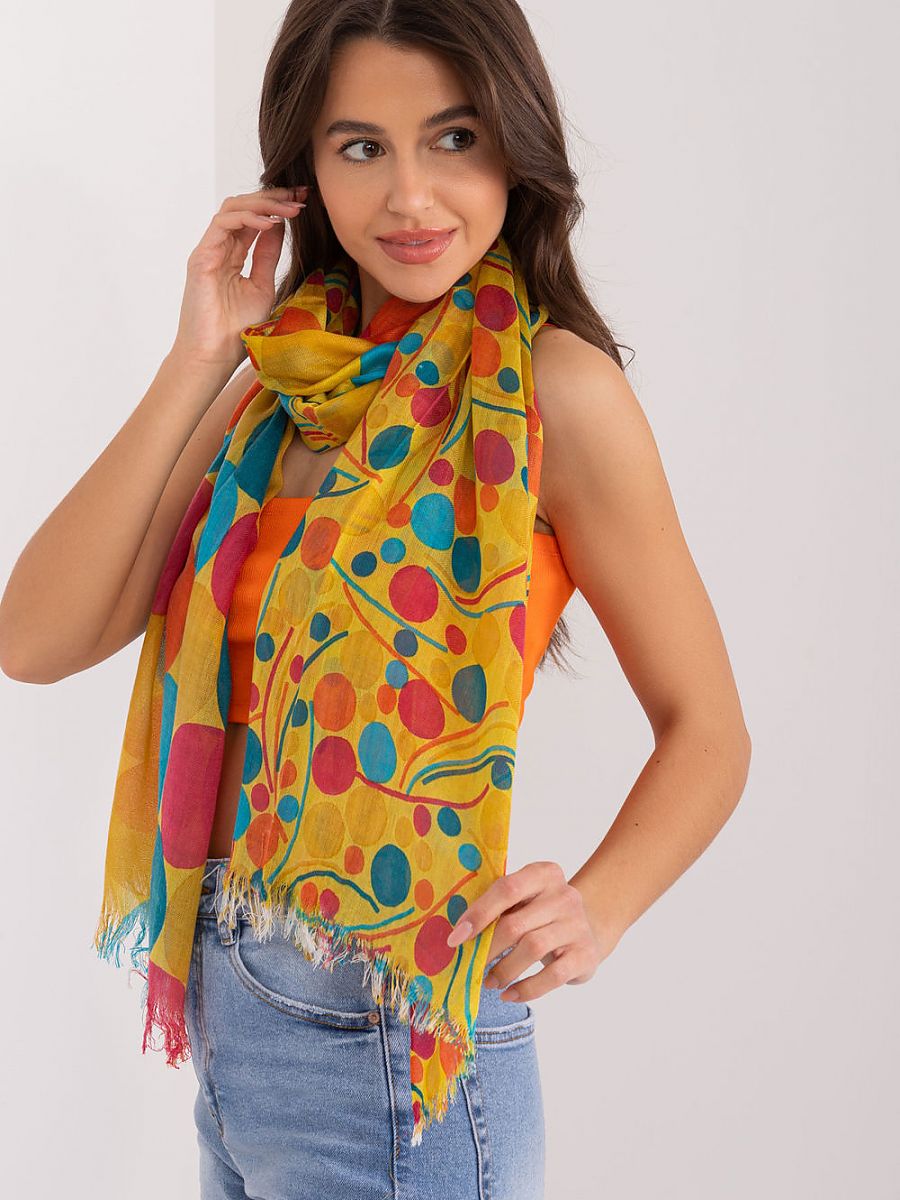 Foulard Femme Motifs Cercles & Floraux Colorés