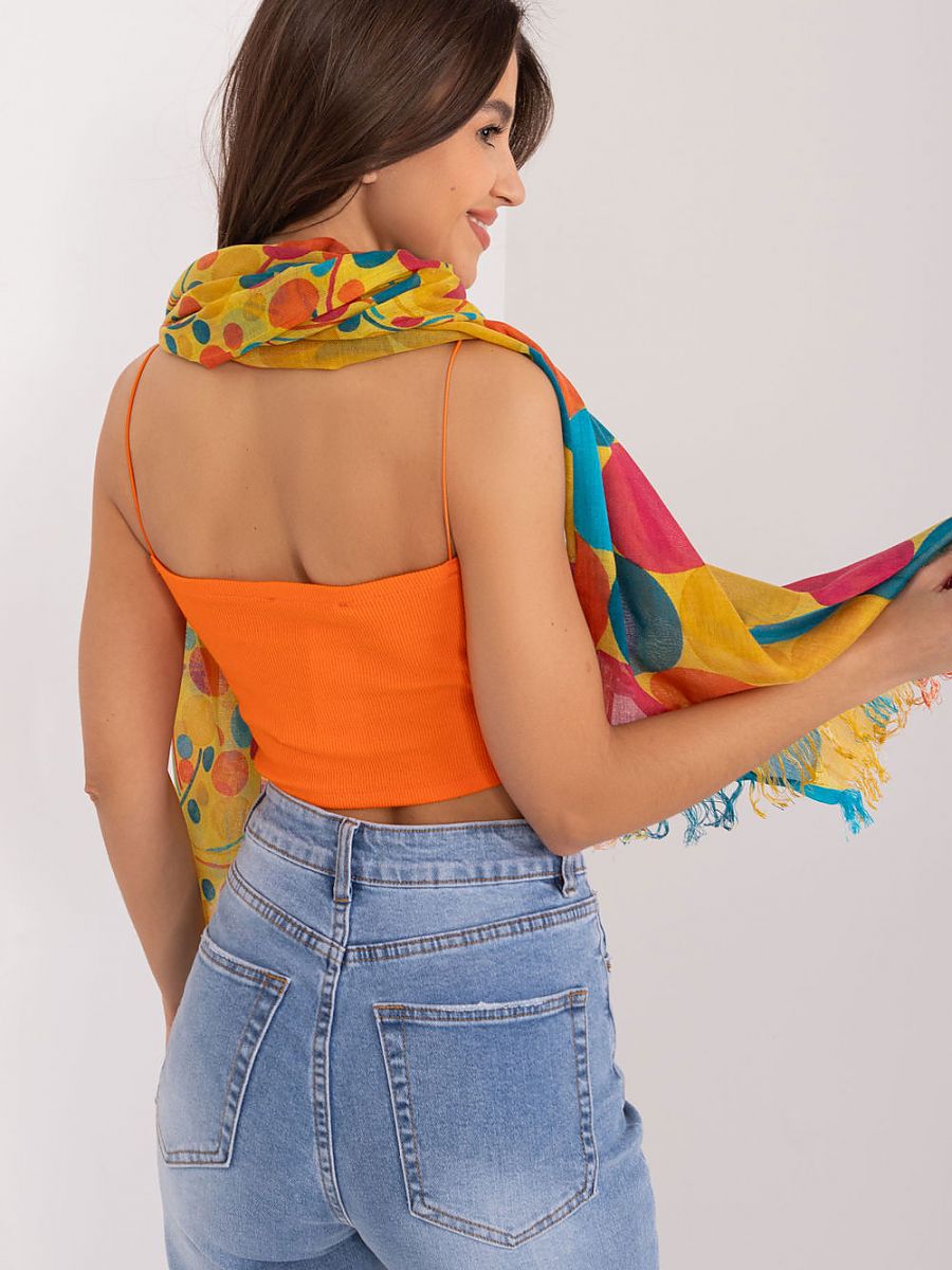 Foulard Femme Motifs Cercles & Floraux Colorés