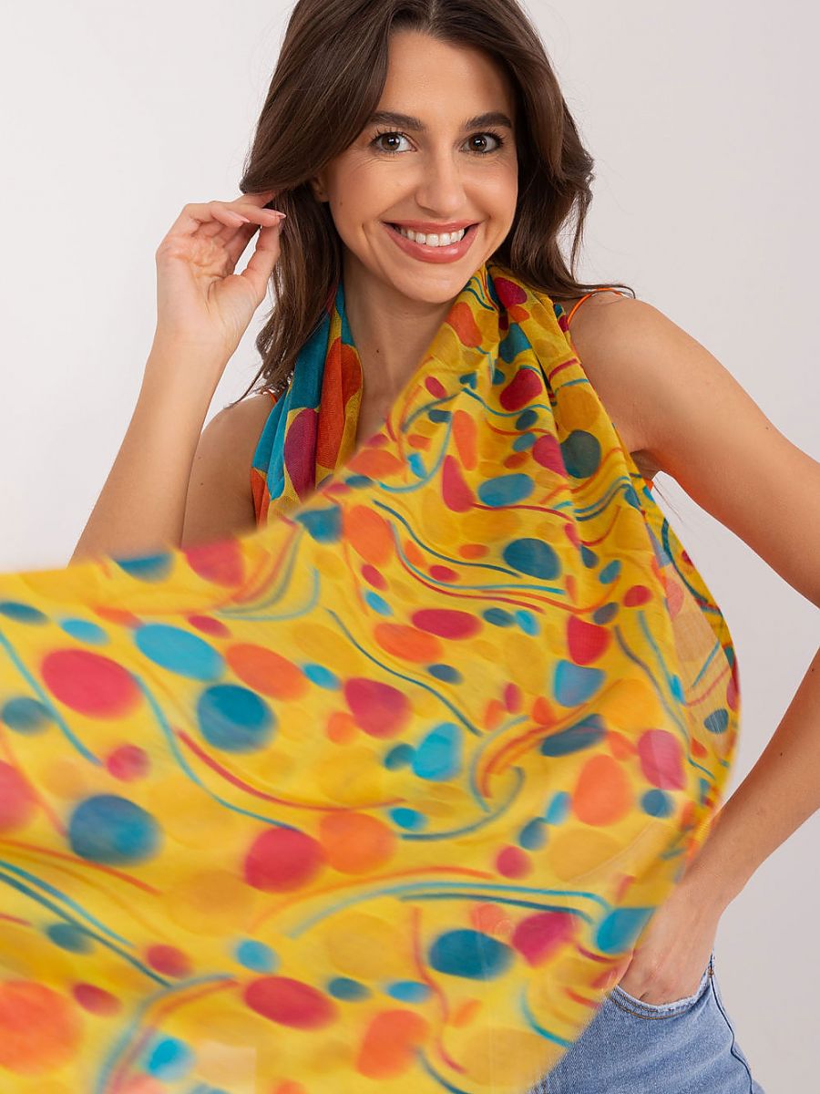 Foulard Femme Motifs Cercles & Floraux Colorés