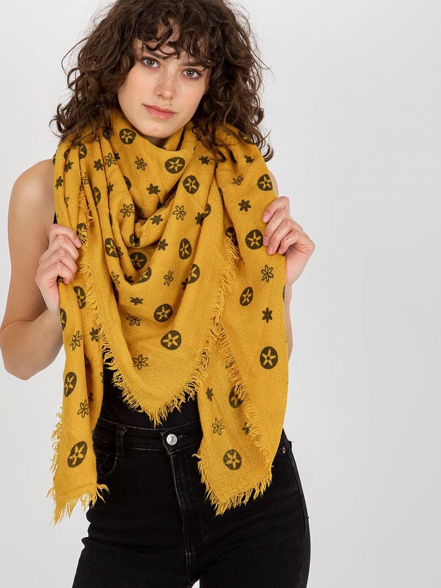 Foulard Femme - Moutarde & Noir