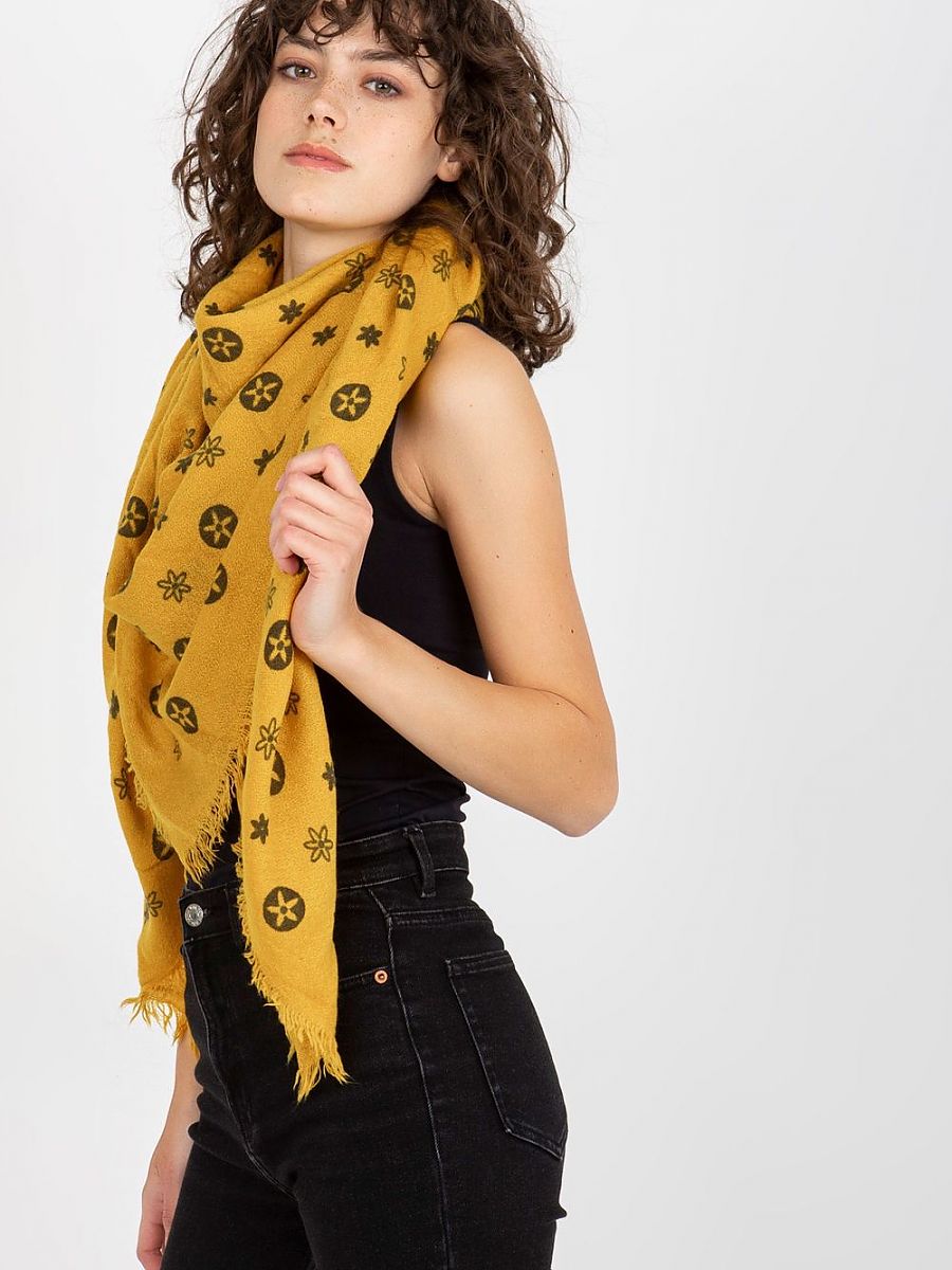 Foulard Femme - Moutarde & Noir