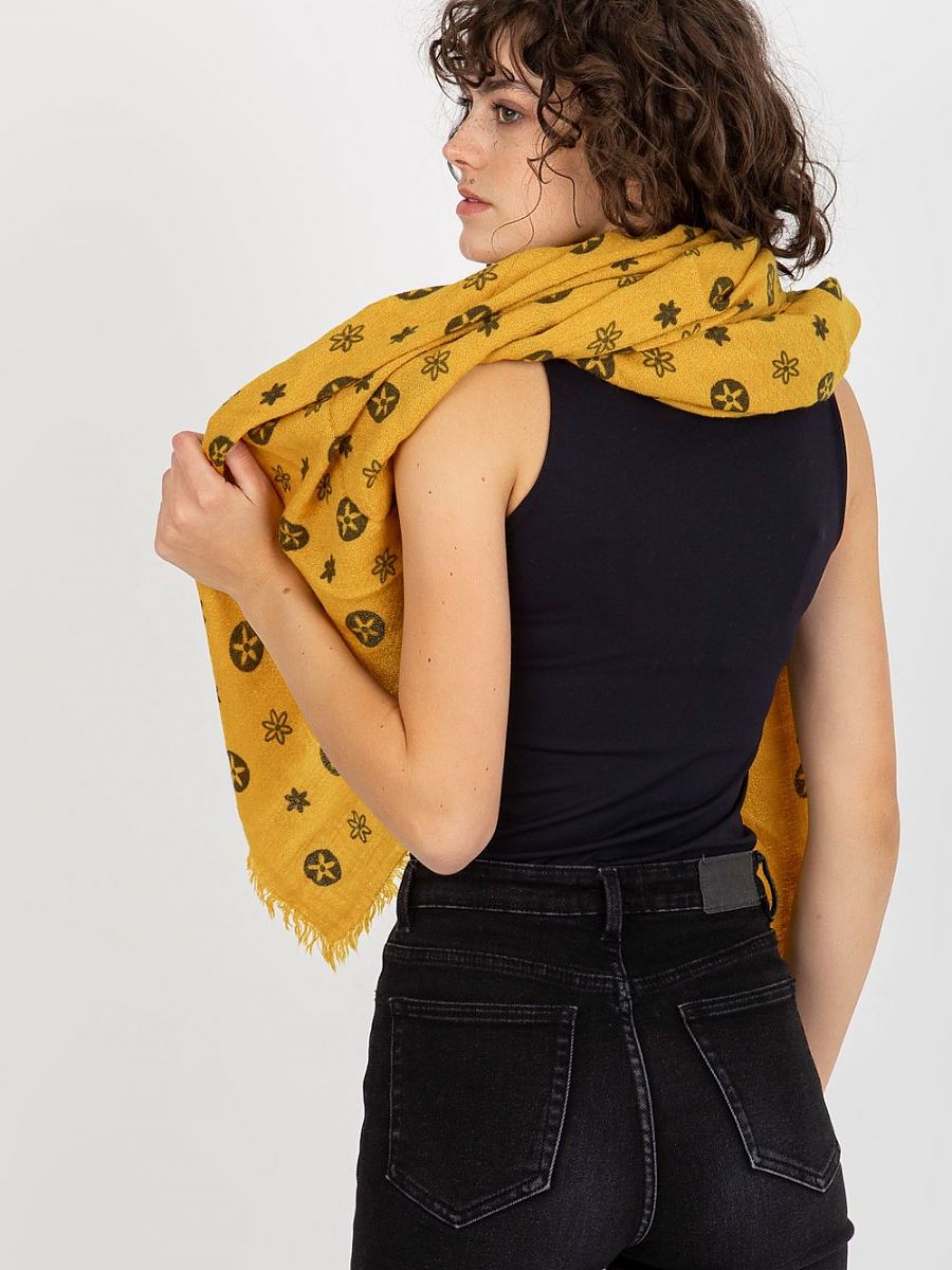 Foulard Femme - Moutarde & Noir