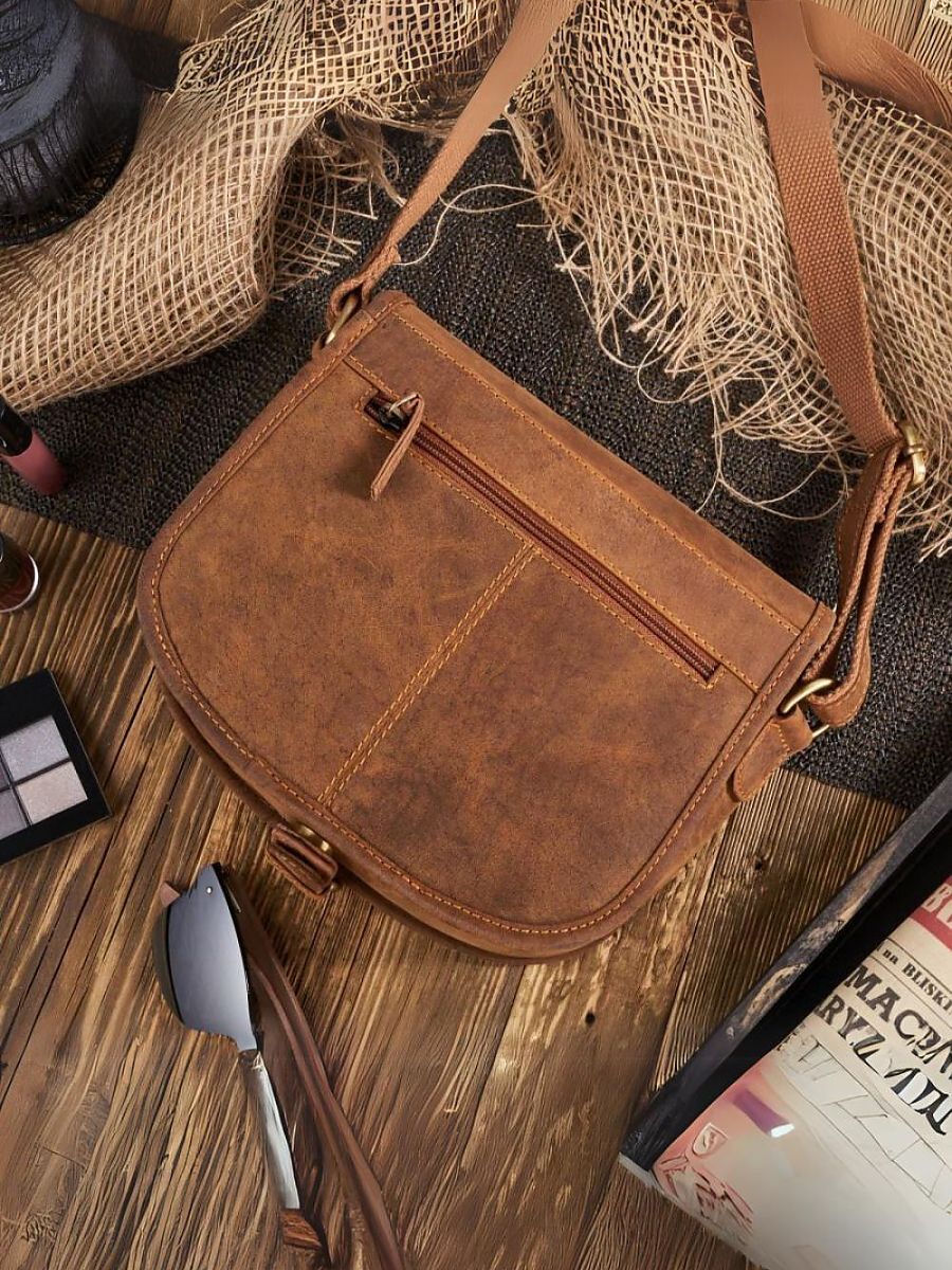 Sac Bandoulière Galanter Femme en Cuir Naturel Vintage