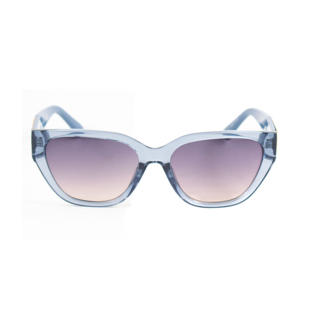 Lunettes de Soleil Femme Guess - Monture Bleue Cat-Eye & Verres Dégradés Violet/Rose - Protection UV400