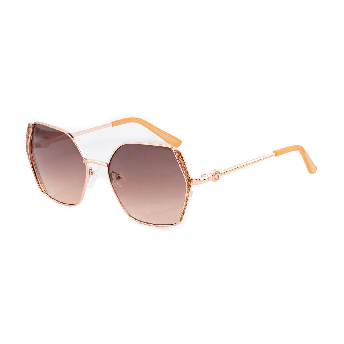Lunettes de Soleil Femme Guess - Rondes Oversize Marron & Doré