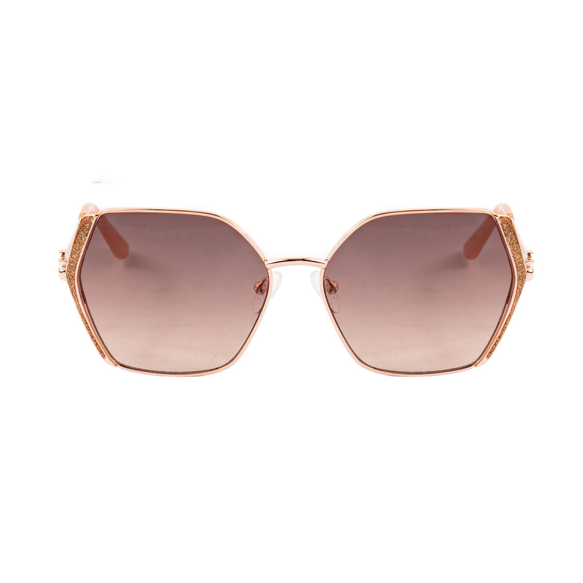 Lunettes de Soleil Femme Guess - Rondes Oversize Marron & Doré
