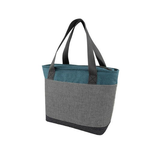 Sac Cabas - Bleu Canard & Gris Élégant