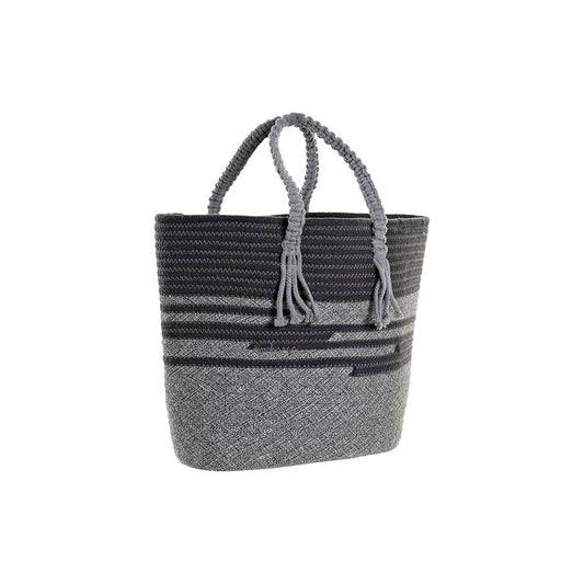 Sac de Plage - Coton Gris - Boho Chic