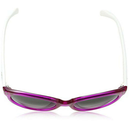 Lunettes de Soleil Femme Tous - Monture Rose Vif & Branches Blanches - Verres Gris Dégradés