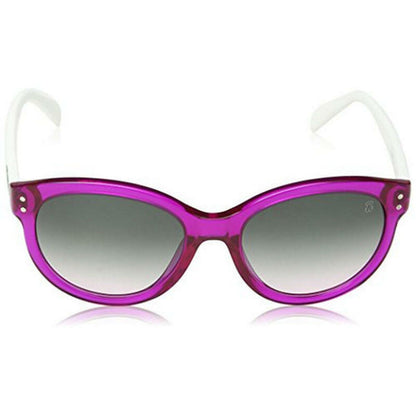 Lunettes de Soleil Femme Tous - Monture Rose Vif & Branches Blanches - Verres Gris Dégradés