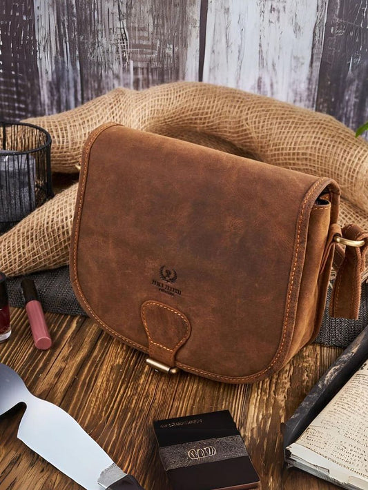 Sac Bandoulière Galanter Femme en Cuir Naturel Vintage