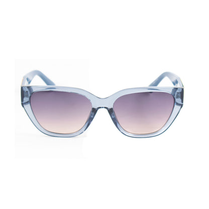 Lunettes de Soleil Femme Guess - Monture Bleue Cat-Eye & Verres Dégradés Violet/Rose - Protection UV400