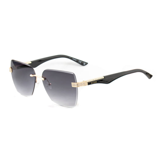 Lunettes de Soleil Guess  Femme - Carrées, Noires & Grises